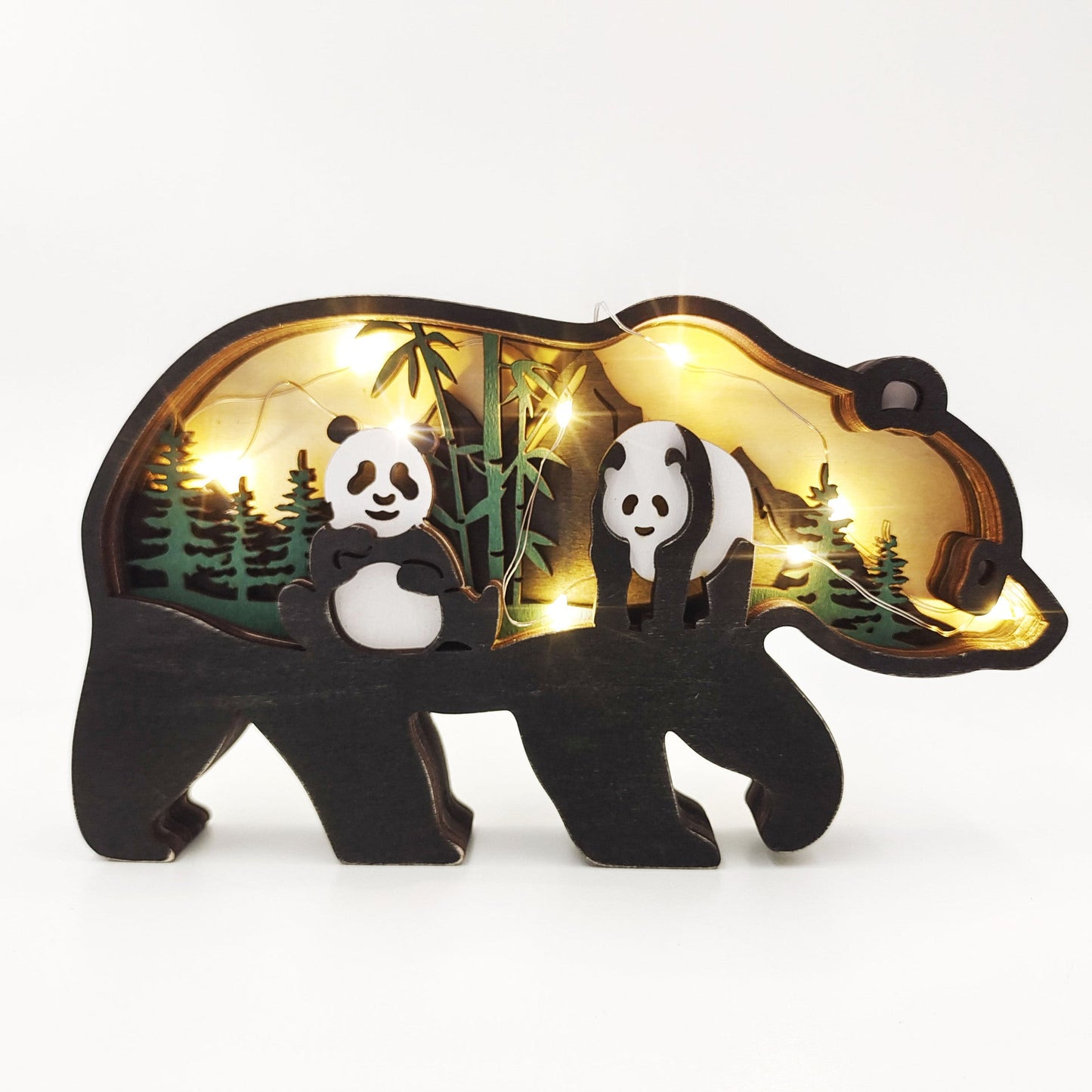 3D Creative Wooden Animal Carving Handcraft Gift
