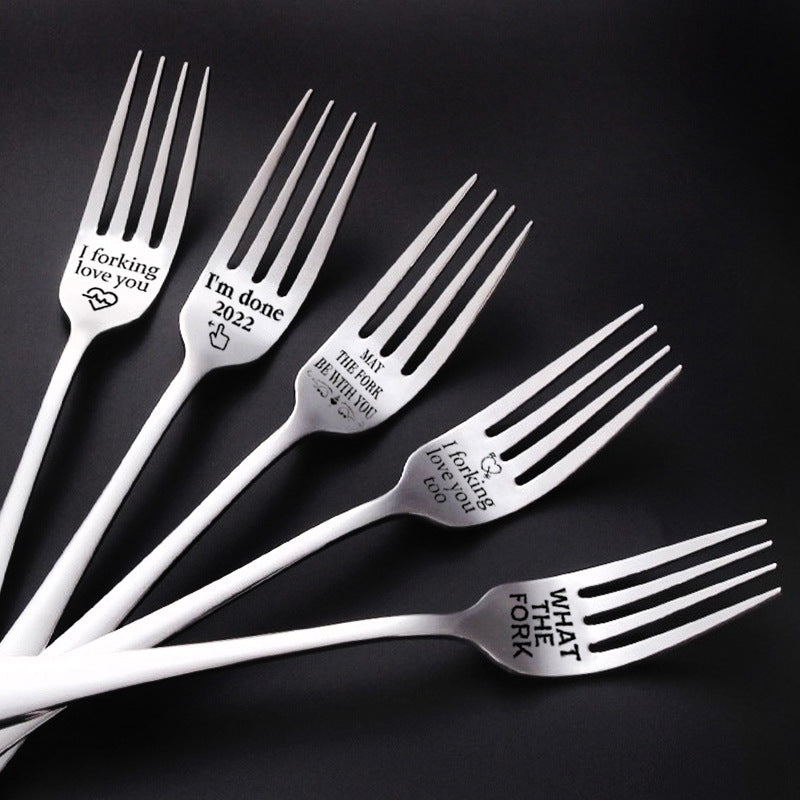 🍴Inspirational Engraved Fork - Best Funny Gift For Loved One🥂