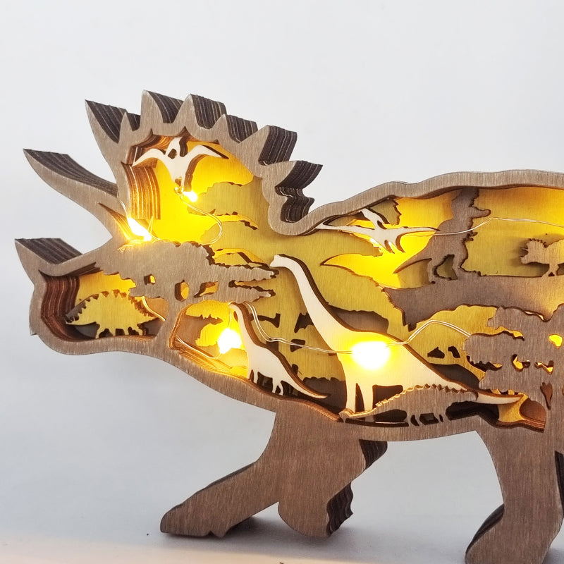3D Creative Wooden Animal Carving Handcraft Gift