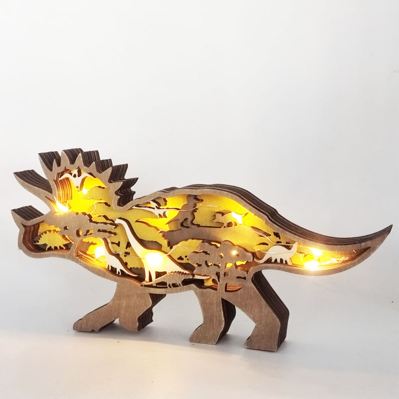 3D Creative Wooden Animal Carving Handcraft Gift