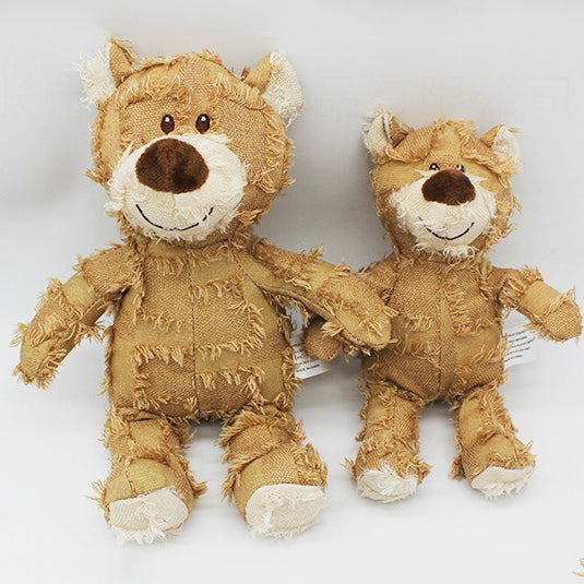 Indestructible Robust Bear Bite Resistant Plush Squeaky Dog Toys