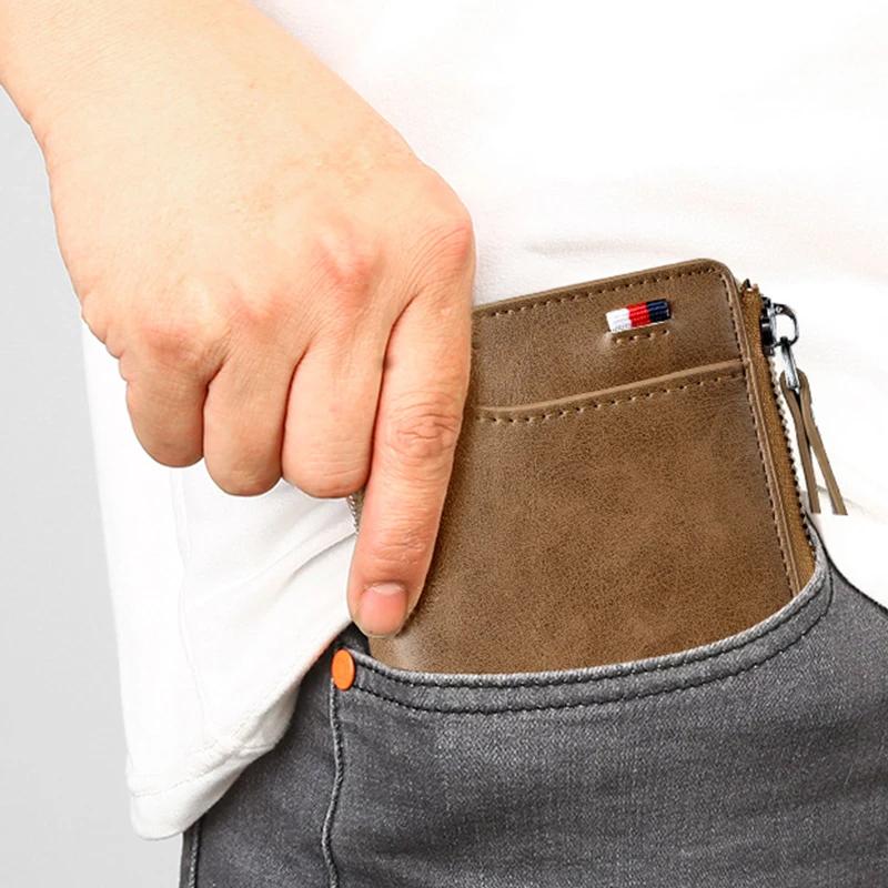 Kangaroo Men’s RFID Blocking Wallet with Zipper Multi Credit Card Holder