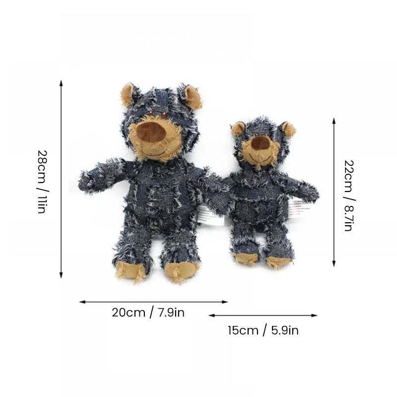 Indestructible Robust Bear Bite Resistant Plush Squeaky Dog Toys