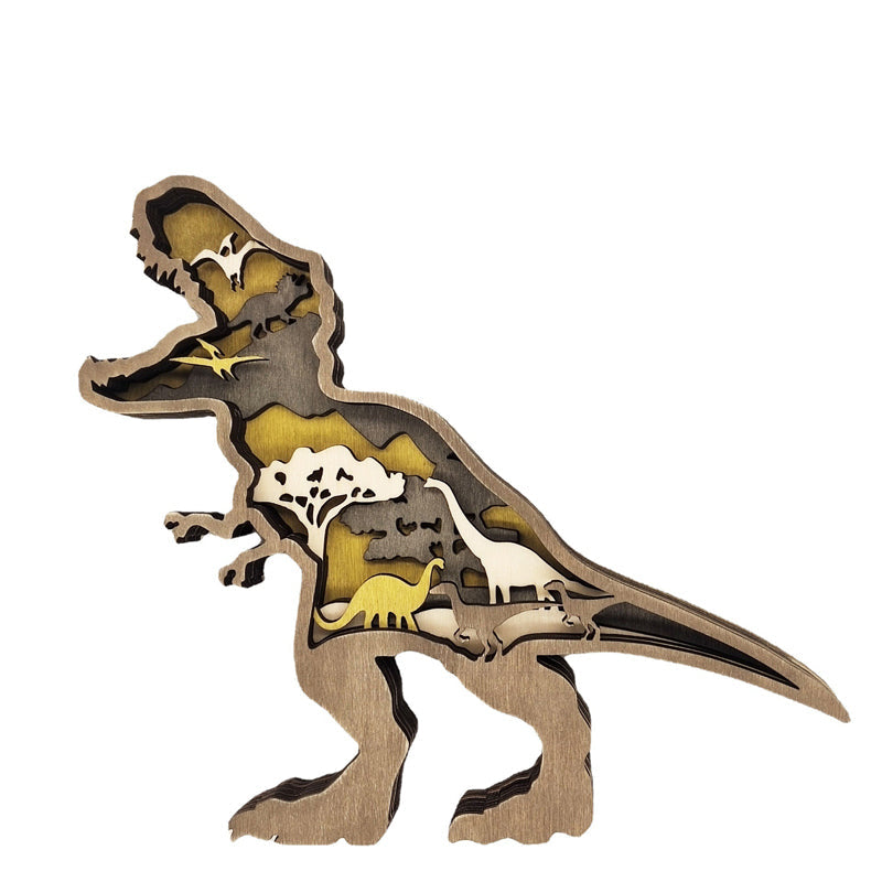 3D Creative Wooden Animal Carving Handcraft Gift