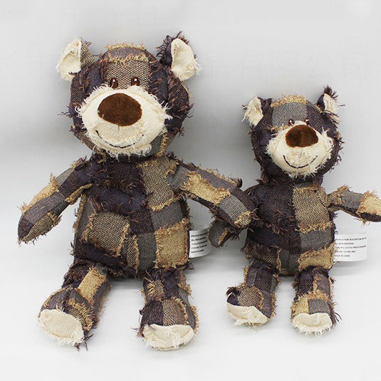 Indestructible Robust Bear Bite Resistant Plush Squeaky Dog Toys