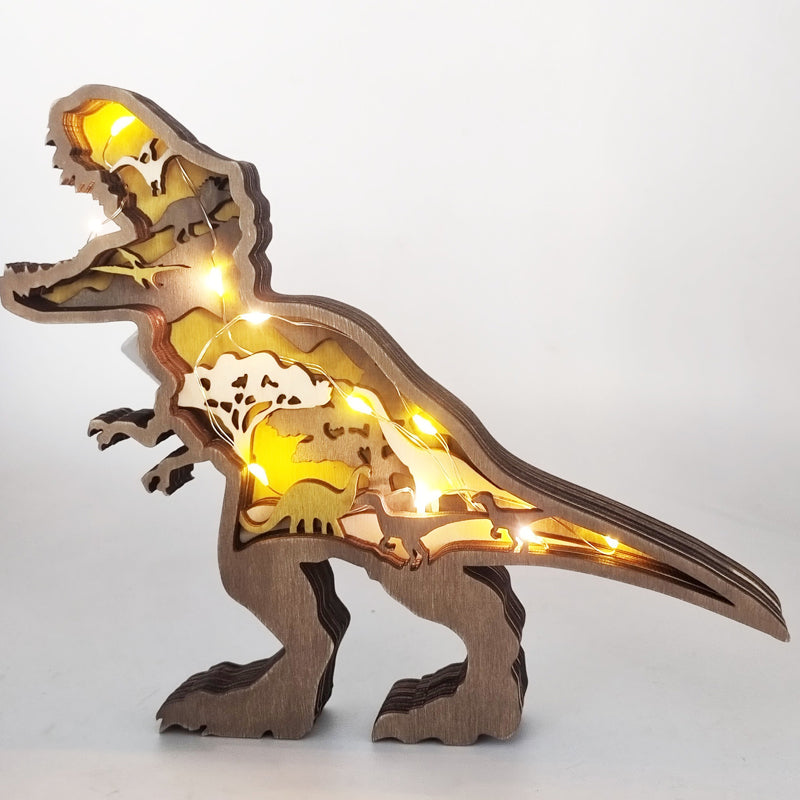 3D Creative Wooden Animal Carving Handcraft Gift
