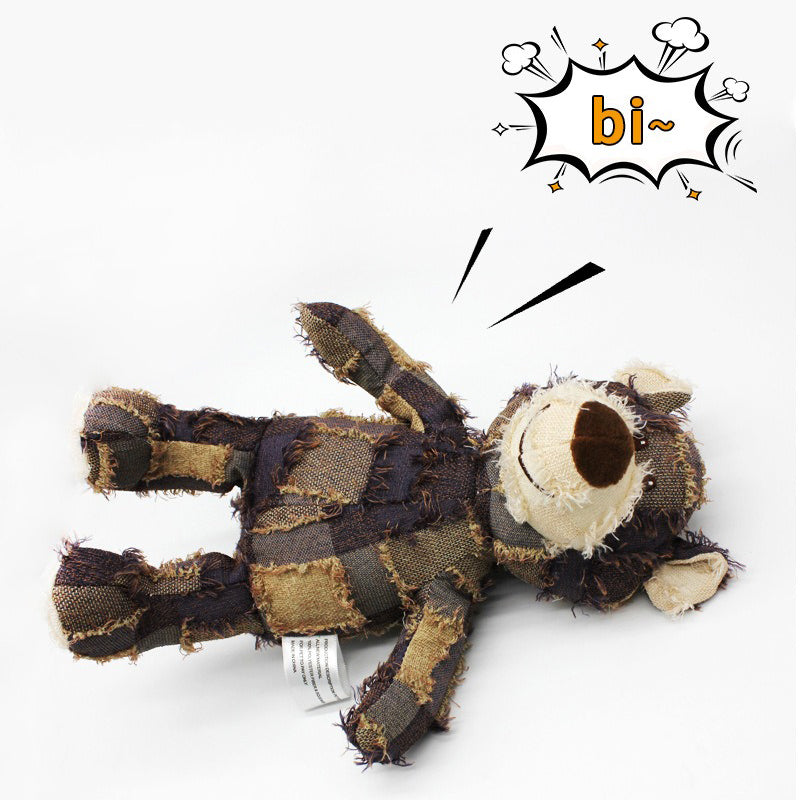 Indestructible Robust Bear Bite Resistant Plush Squeaky Dog Toys