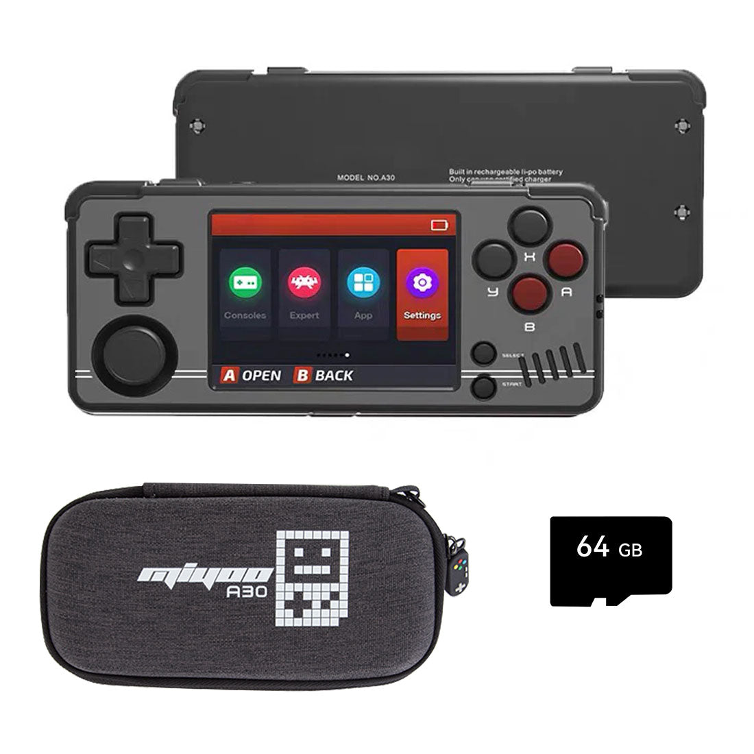 Miyoo A30 Retro Handheld Gaming Console (Spruce OS v2.3.0)