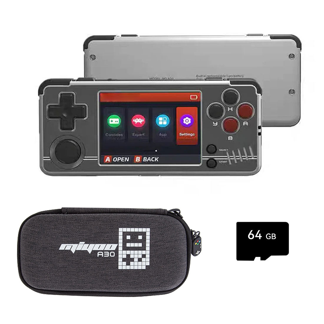 Miyoo A30 Retro Handheld Gaming Console (Spruce OS v2.3.0)