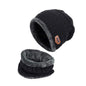 Warm Beanie Cap With Scarf Unisex
