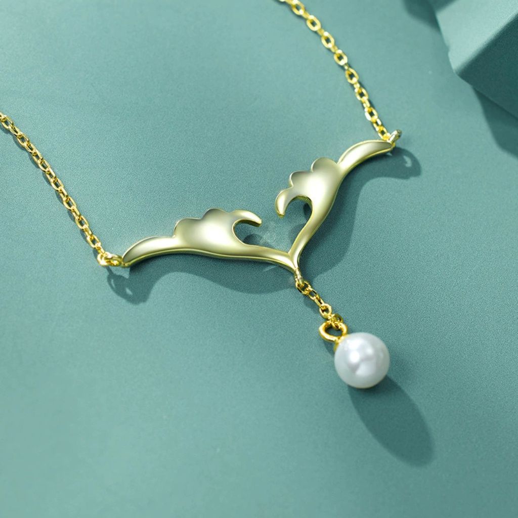 925 Sterling Silver Shell Pearl Necklace - Wholesale