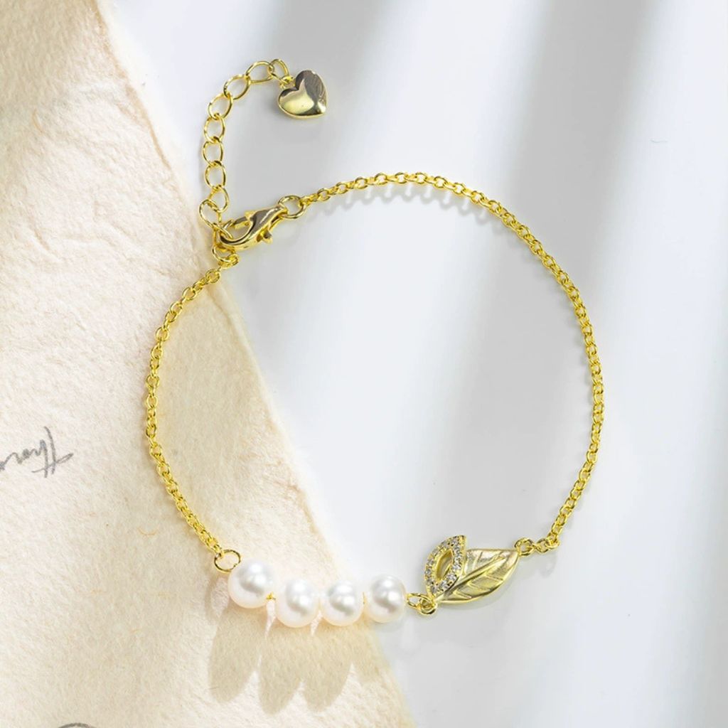925 Sterling Silver Freshwater Pearl Bracelet for Women with Zirconia - Elegant Gift Jewelry