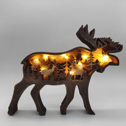 3D Creative Wooden Animal Carving Handcraft Gift