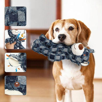 Indestructible Robust Bear Bite Resistant Plush Squeaky Dog Toys