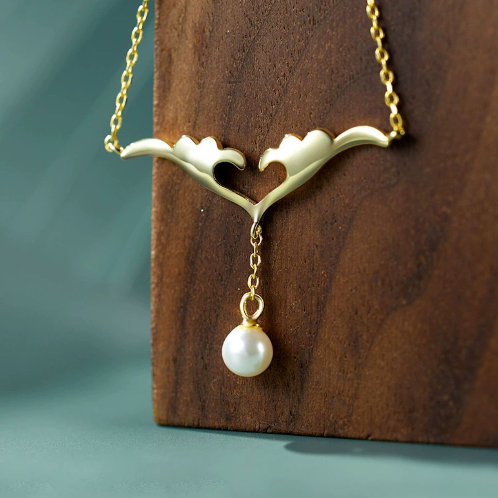 925 Sterling Silver Shell Pearl Necklace - Wholesale