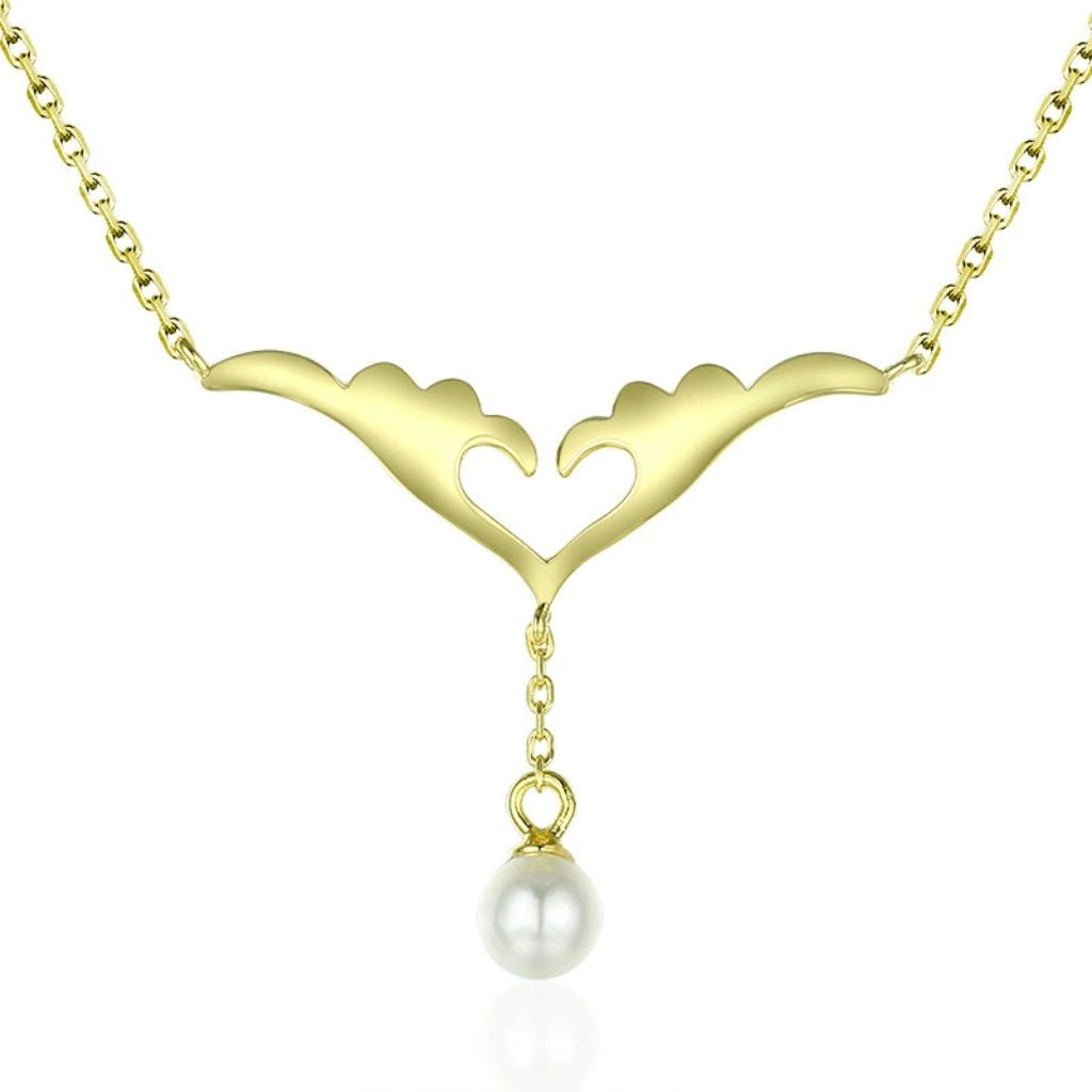 925 Sterling Silver Shell Pearl Necklace - Wholesale
