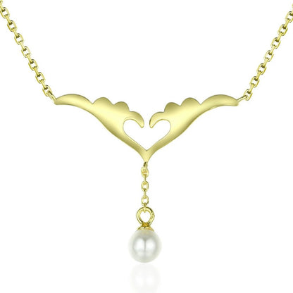 925 Sterling Silver Shell Pearl Necklace - Wholesale