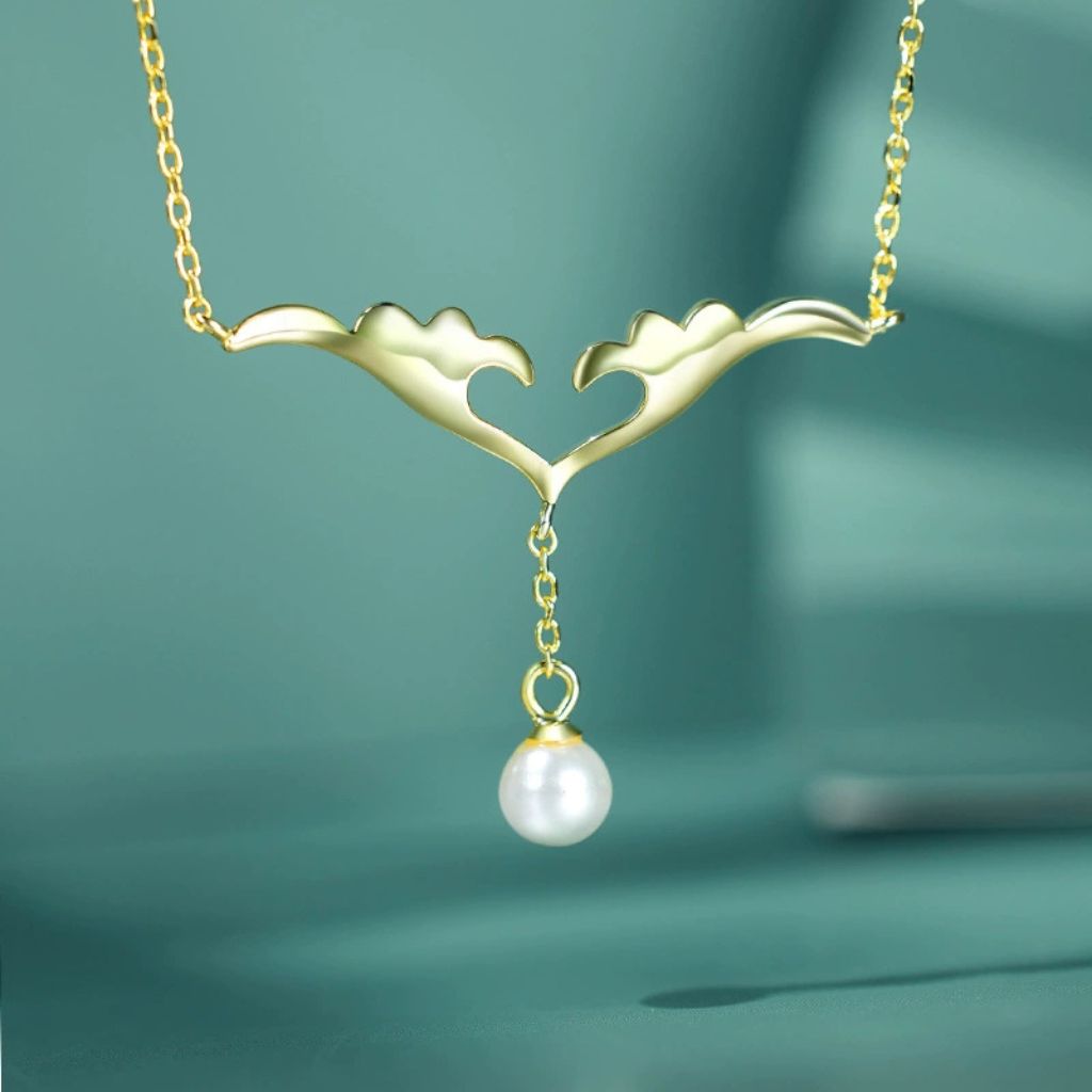 925 Sterling Silver Shell Pearl Necklace - Wholesale