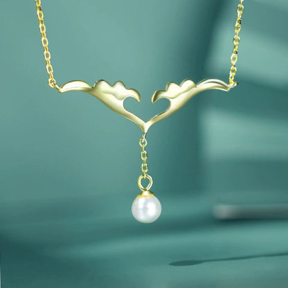 925 Sterling Silver Shell Pearl Necklace - Wholesale