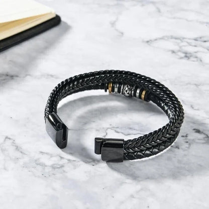 I Will Always Be With You - Fashion Men Adjustable Bracelet Double Row Wristband
