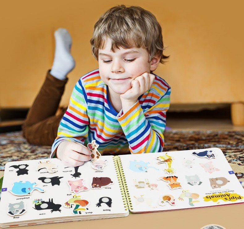 Busy Book for Child to Develop Learning Skills, Children's Puzzle Early Education Busy Book